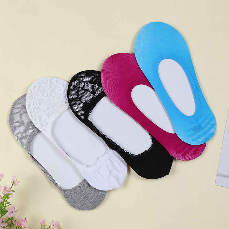 Factory direct sales of breathable, deodorizing, sweat-absorbing, invisible socks, soft, comfortable and anti-slip boat socks in stock, wholesale of bare socks Specification image