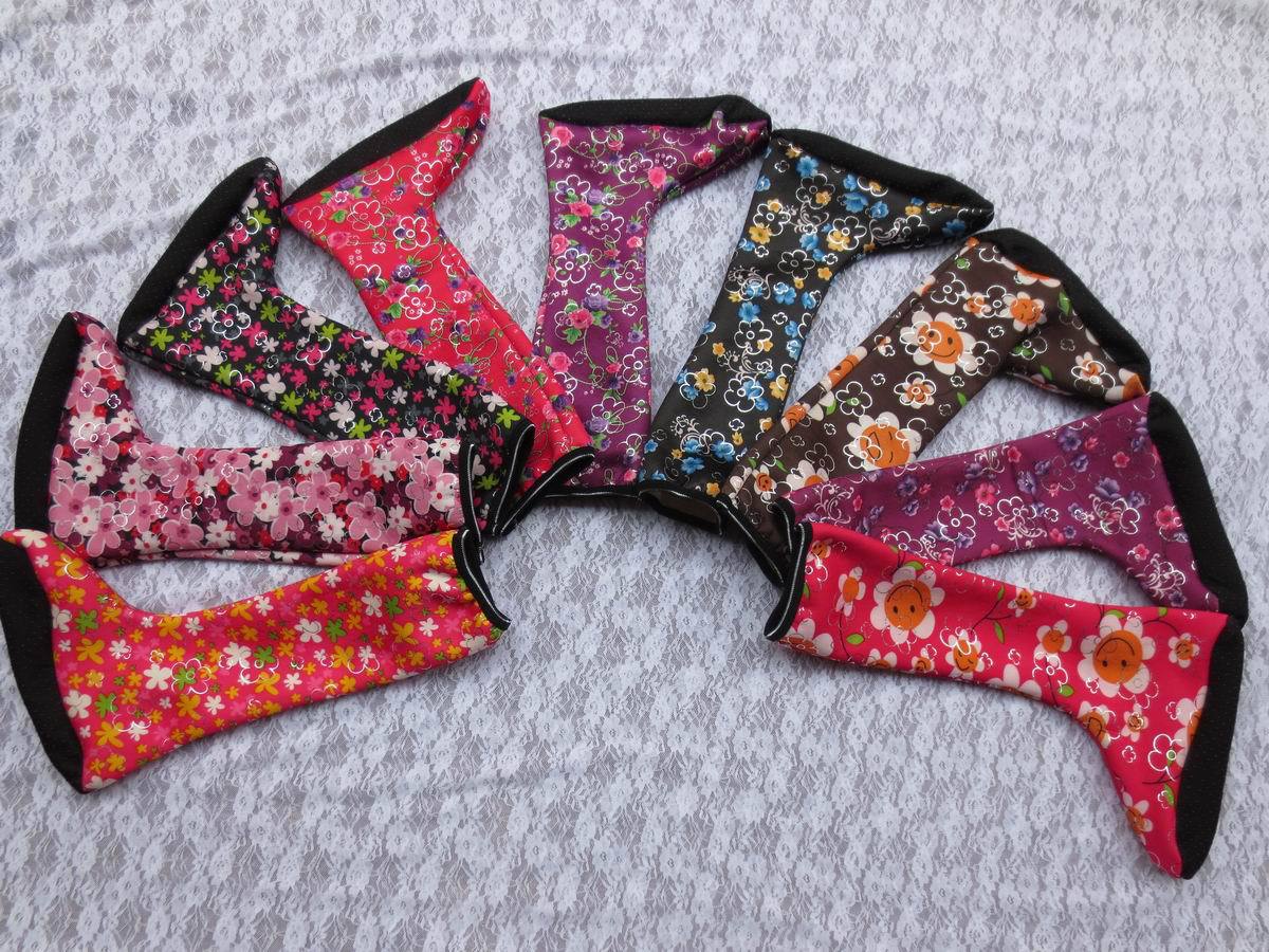 （足之魅）韩国地板袜 秋冬袜子烫金中高筒袜女士花袜子保暖加厚