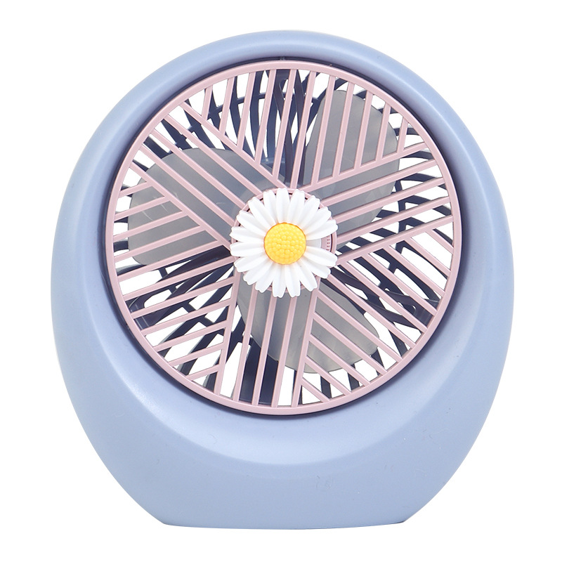 2022 New Creative Fresh Daisy Student Office Desktop usb Charging Mini Fan Outdoor Portable Mini Fan Item Picture