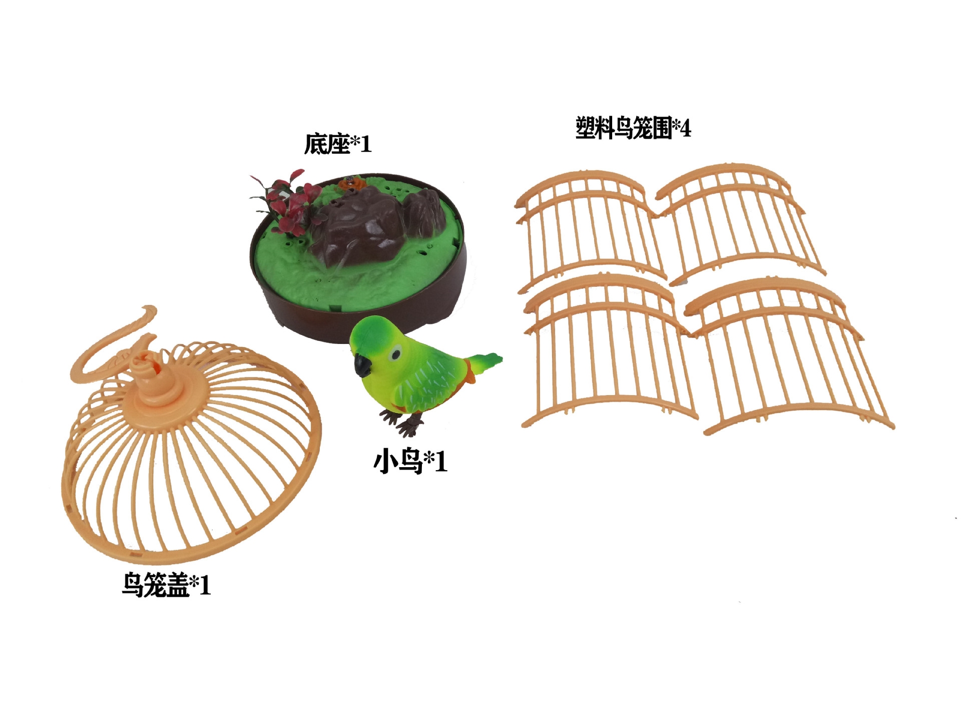Children's simulated birdcage toys, cross-border foreign trade fun voice-controlled bird recording, simulated voice-controlled birdcage single bird details Picture