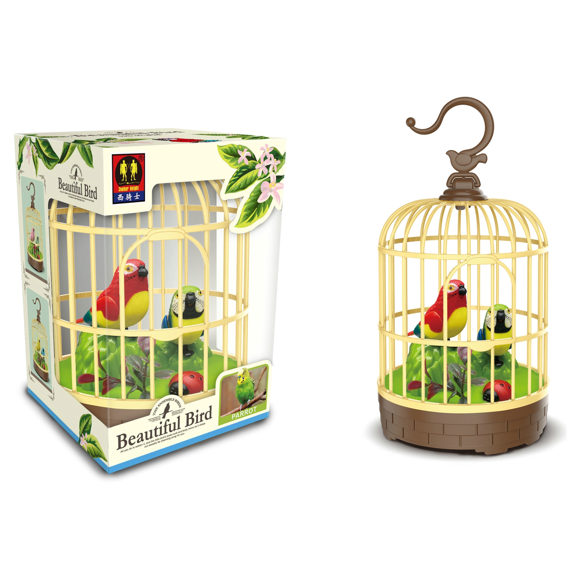 526 Genuine West Knight voice-controlled Sensor Birdcage Simulation Small Double Bird Intelligence Electric Bird wholesale Premium product Item Picture