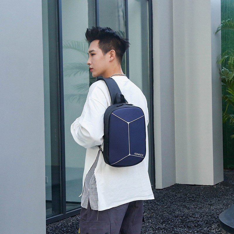 The 2021 new Korean style chest bag, casual bag, men's bag, shoulder bag, crossbody bag, men's bag Specification image