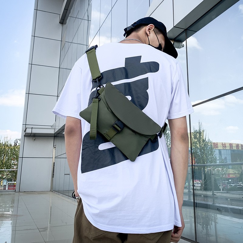 Single-shoulder bag, Instagram streetwear, crossbody small bag, men's and women's backpacks, trendy brand, disco chest bag, hip-hop student single-shoulder bag Specification image