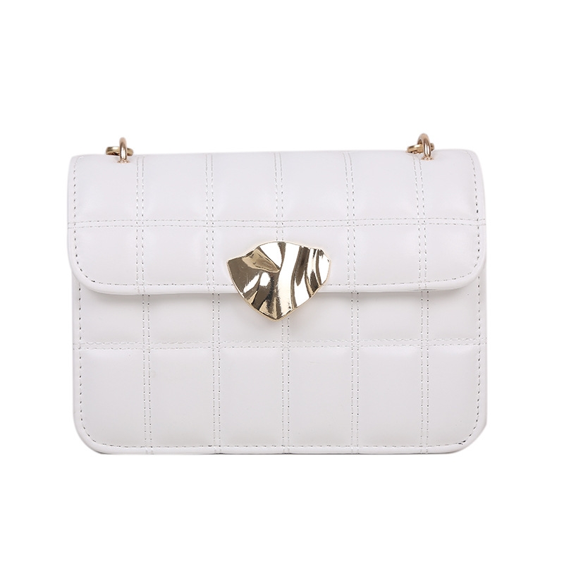 Spring 2021 new style women's bags: Fashionable diamond-shaped embroidered thread small square bag, Korean-style women's single-shoulder bag, crossbody women's bag Item Picture