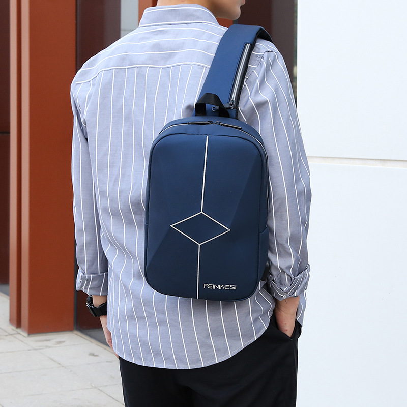 Men's 2021 new style fashionable fabric set large-capacity fashionable casual crossbody bag cross-border single-shoulder bag backpack details Picture