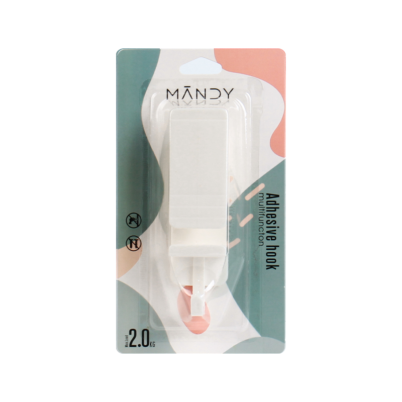 [Mandi Home] Washbasin plastic hook bathroom kitchen hook sticky hook strong bearing free punching