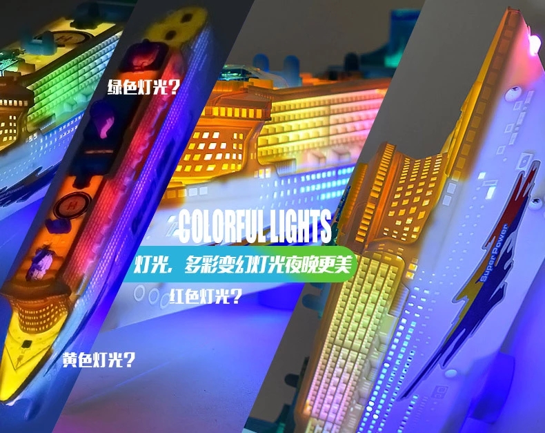 Children's light, music, cruise ships, omnidirectional toy ships, simulation models, electric toys, wholesale stalls, hot-selling supplies Application Scenario