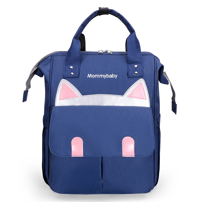2021 New Korean-style casual and cute cat-ear Mommy Bag Backpack, multi-functional and large-capacity double-shoulder mother and baby bag Item Picture