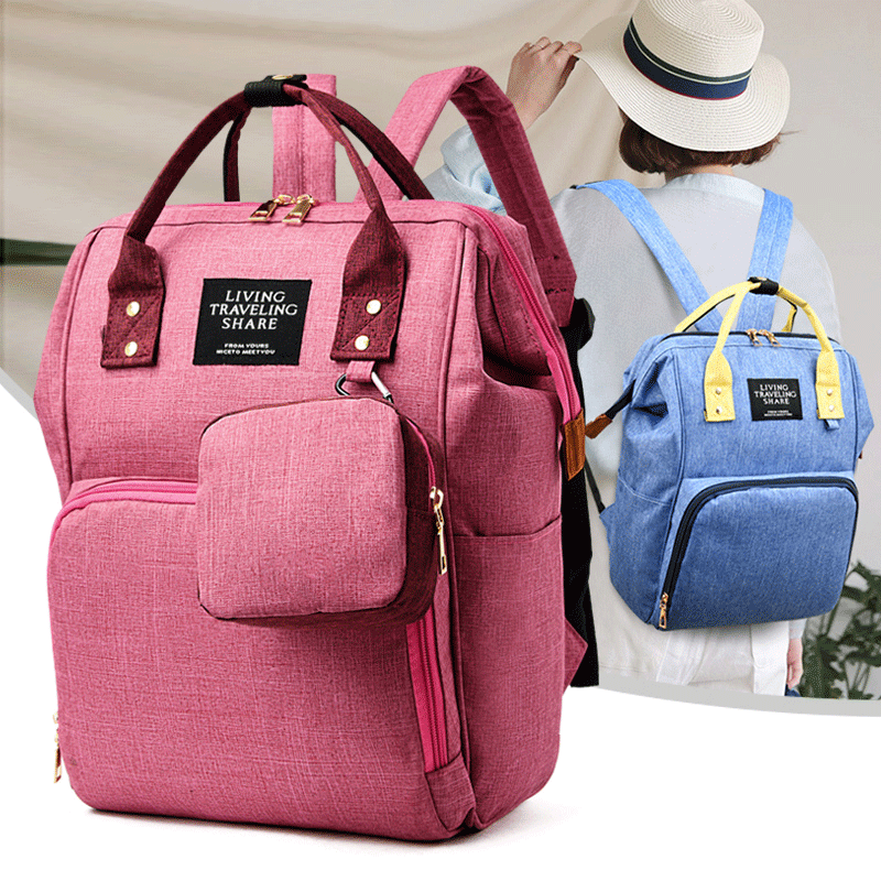 New Korean-style fashionable two-piece set of mother and baby bag, large-capacity multi-functional mother and baby bag, and double-shoulder mommy bag for going out