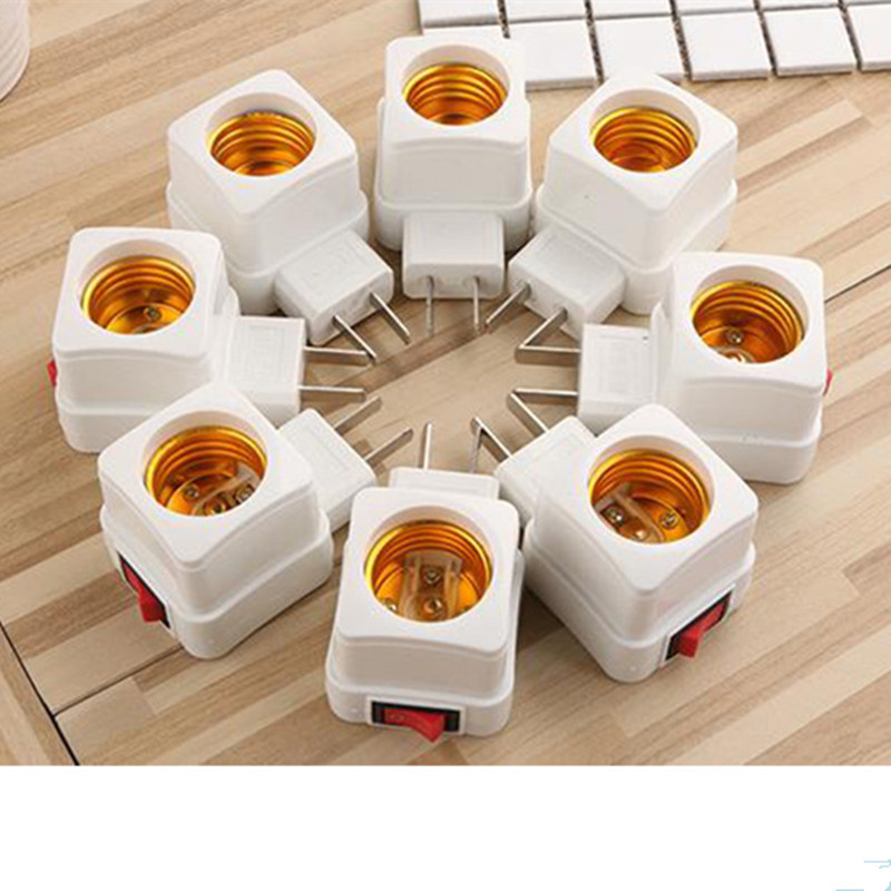 Factory direct sales of switch lamp heads, screw lamp sockets, plug-in night lights with switches, lamp sockets, and convertible lamp heads. Wholesale for two yuan