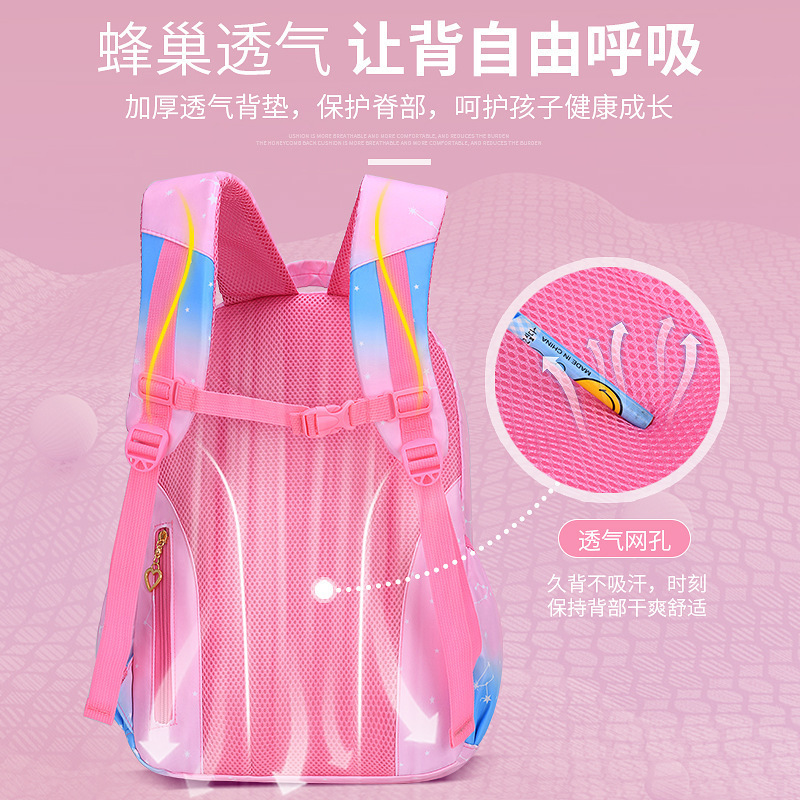 Korean version schoolbag for primary school 1-3-6 grade cute princess children backpack for girls lightweight factory wholesale Item Picture
