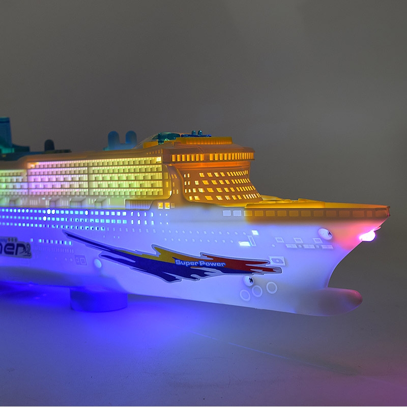 Children's light, music, cruise ships, omnidirectional toy ships, simulation models, electric toys, wholesale stalls, hot-selling supplies details Picture