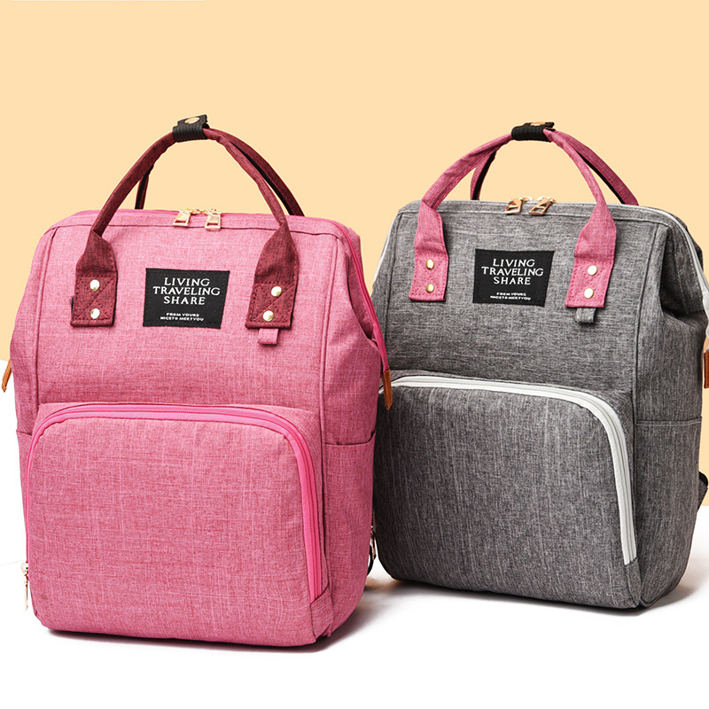 New Korean-style fashionable two-piece set of mother and baby bag, large-capacity multi-functional mother and baby bag, and double-shoulder mommy bag for going out details Picture