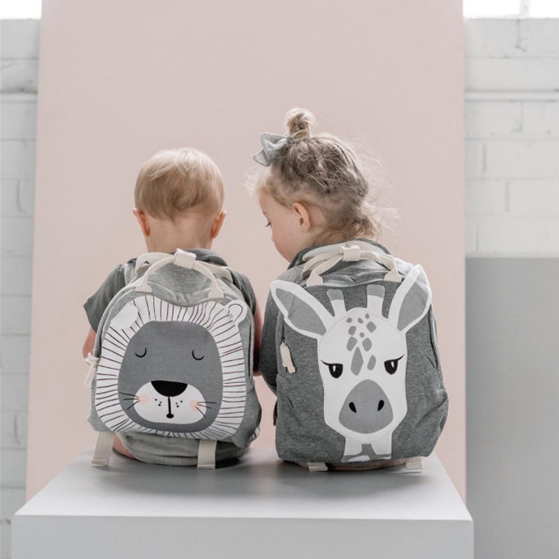 INS Nordic-style cartoon animal print children's schoolbags, toy storage bags, children's room decorations, one-piece consignment details Picture