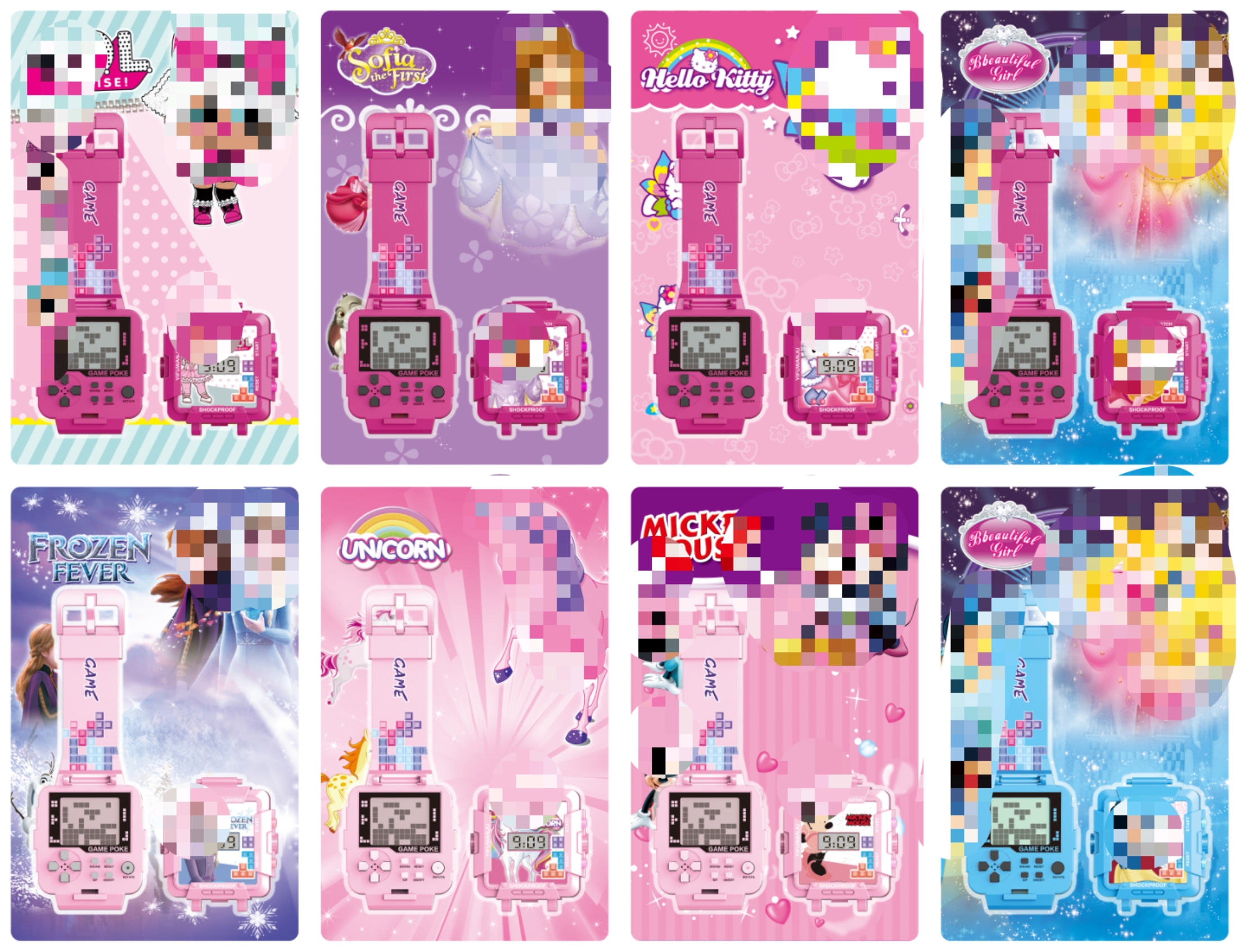 Cross-border children's educational cartoon handheld watches, game consoles, toys, classic retro and nostalgic gashapon Item Picture