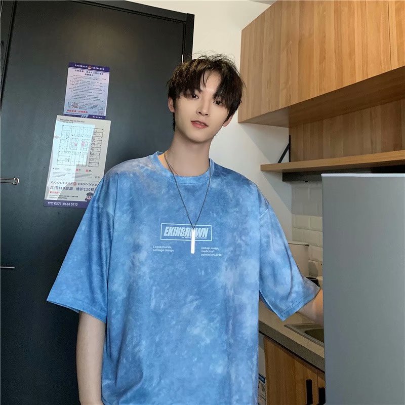 2021 New gradient cartoon anime Summer round-neck youth short-sleeved casual loose and versatile five-quarter sleeve T-shirt Application Scenario