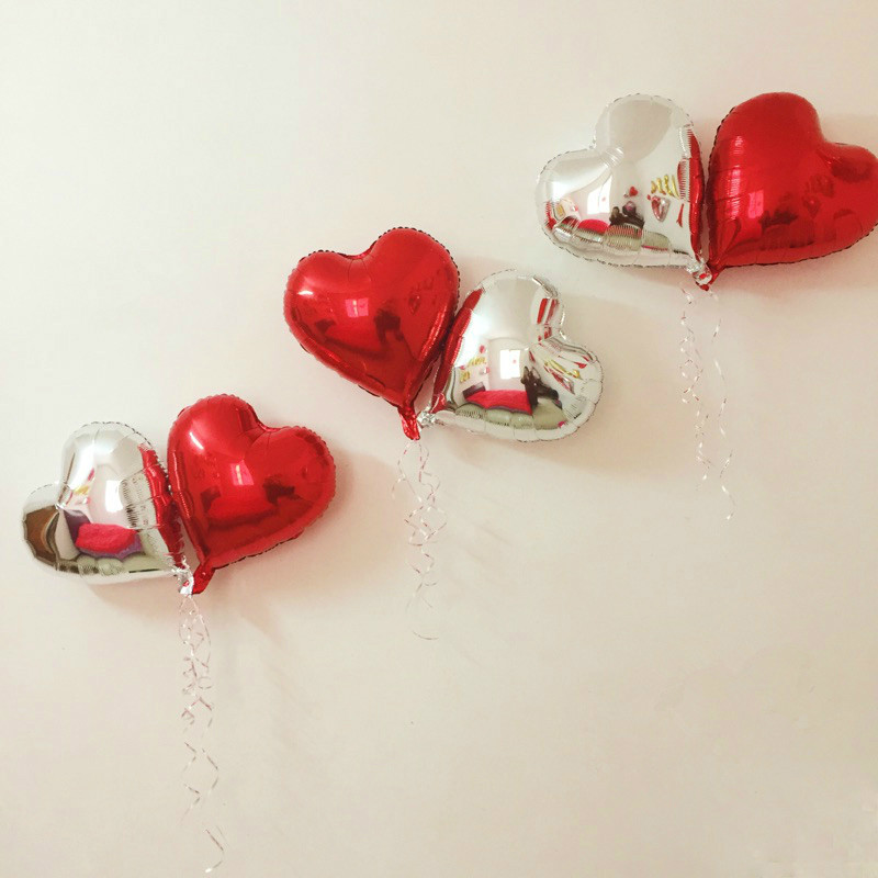 10-inch heart-shaped aluminum film balloon heart-shaped heart aluminum foil balloon Wedding room birthday party decoration supplies wholesale 1