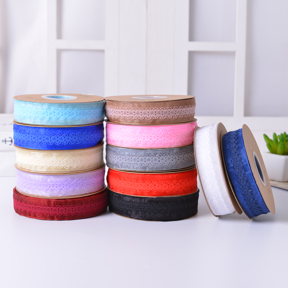 2.5cm织带蕾丝带手工制作飘带花边礼品彩带蝴蝶结包边服装辅料