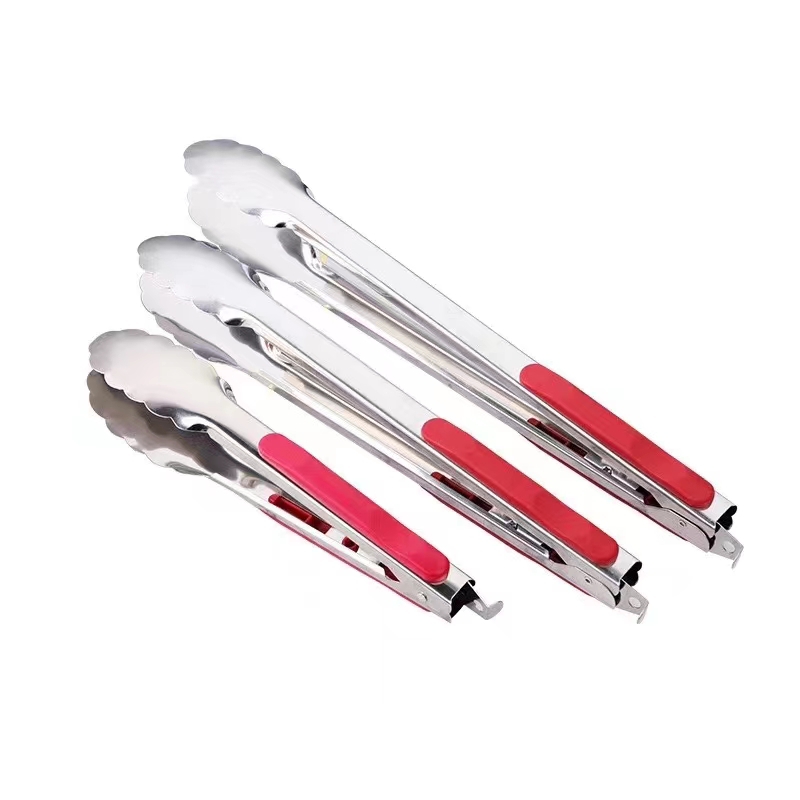 New stainless steel food tongs, bread tongs, cooking tongs and barbecue tongs