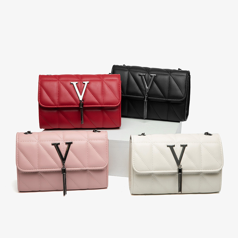 Women's single-shoulder bag 2020 new style letter tassel embroidered square bag, fashionable Japanese and Korean crossbody bag, elegant and versatile in stock