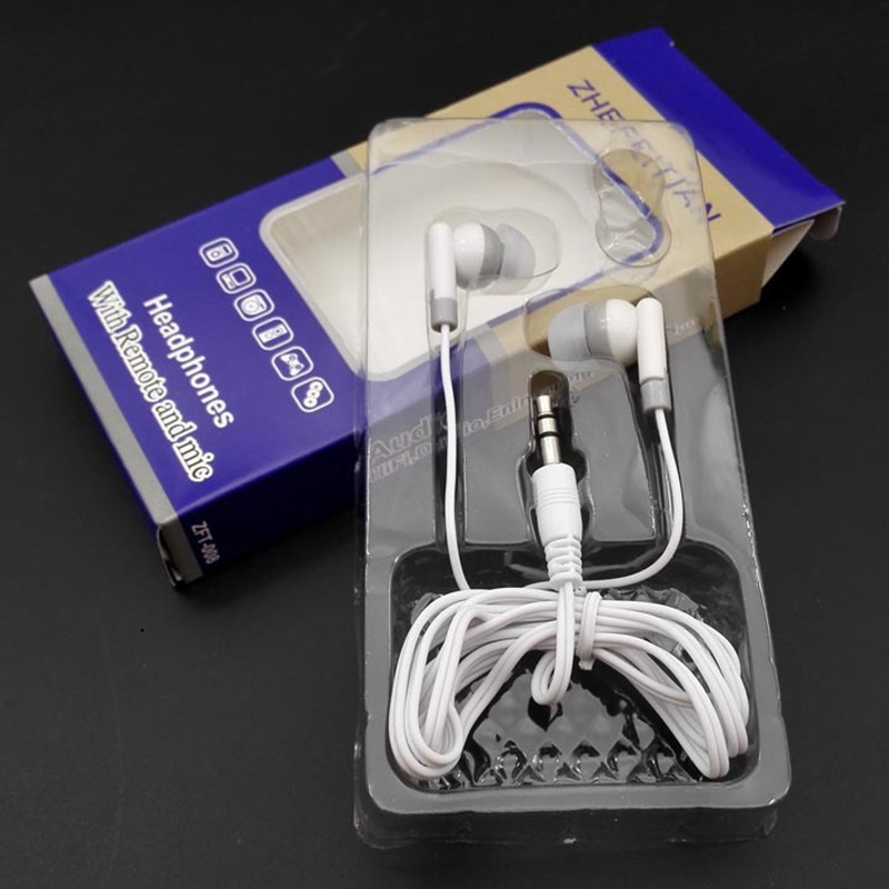 Direct sales of mobile phone headphones from the manufacturer, candy-colored in-ear MP3 headphones in paper boxes, wholesale of computer accessories, two-yuan store Specification image
