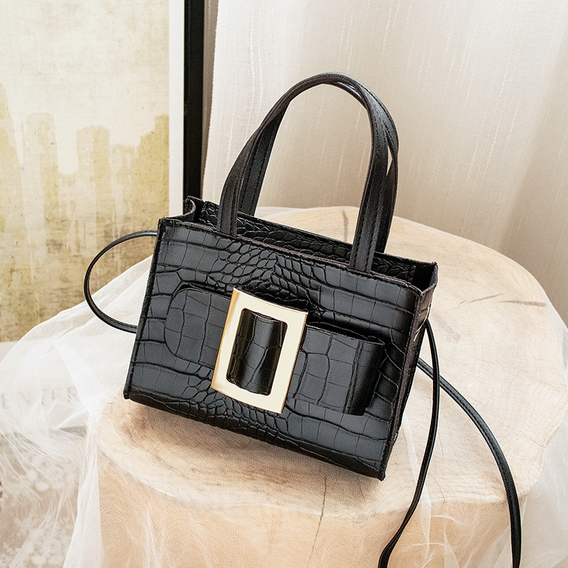 ladies hand bag 2021 New Style Crocodile needle buckle strap hand-held small square bag Mobile phone Small bag details Picture