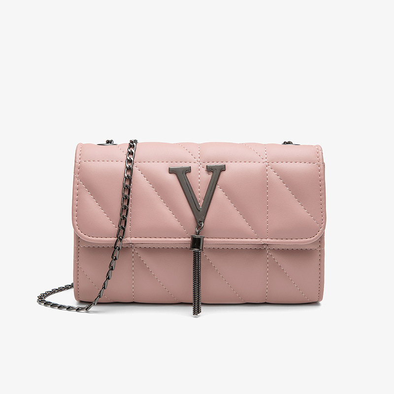 Women's single-shoulder bag 2020 new style letter tassel embroidered square bag, fashionable Japanese and Korean crossbody bag, elegant and versatile in stock Item Picture