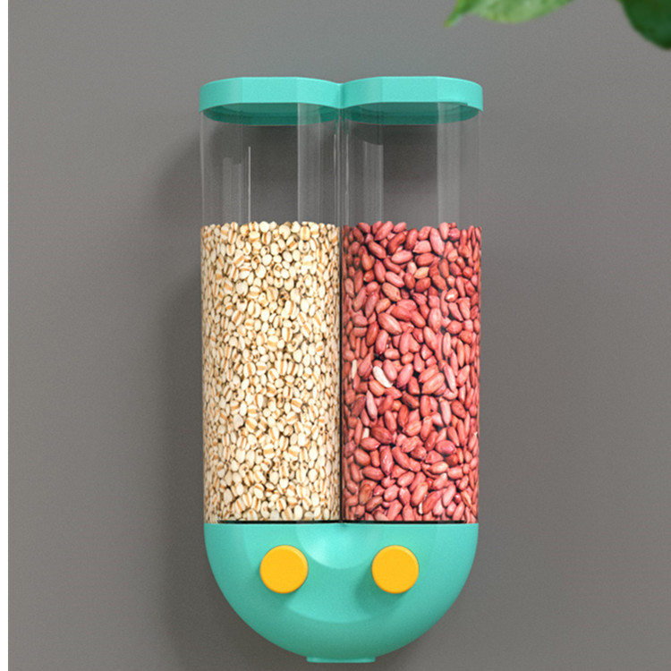 Wall-mounted five-grain storage box, kitchen compartment-divided rice bucket, grain storage, dust-proof sealed jar for food storage Application Scenario
