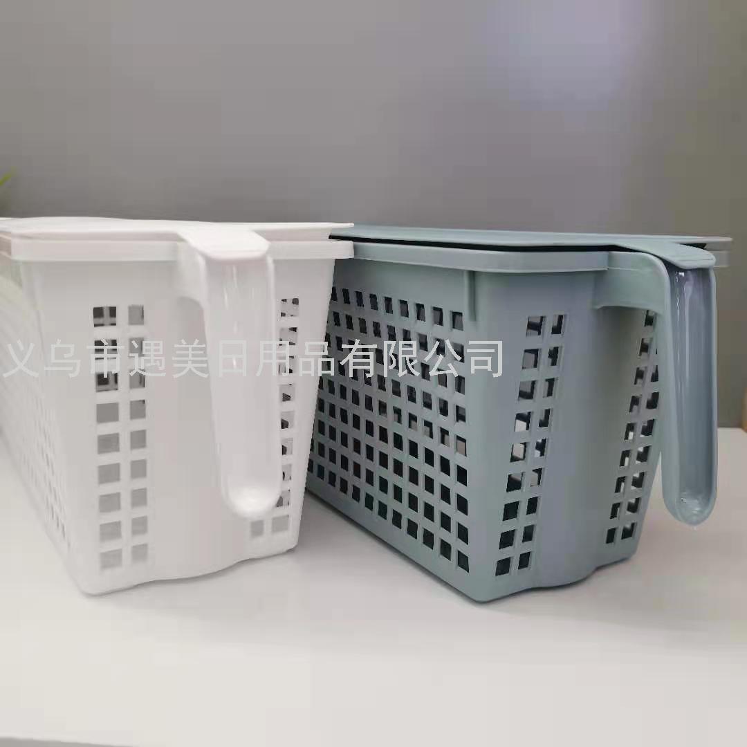 وضع سلال من البلاستيك على سطح المكتب في سلة مستحضرات التجميل في المطبخ والحمام Specification image
