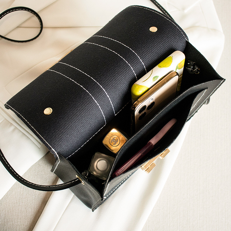 ladies hand bag2021 New Style Sewing Thread Lock Small Square Bag Gift Small Bag one-piece consignment Specification image