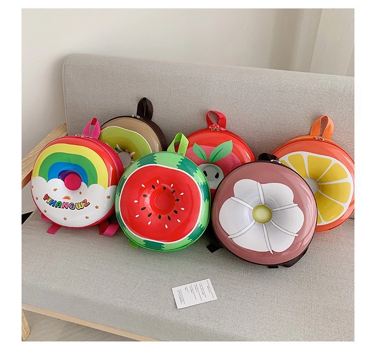 Customized wholesale of cartoon hard shell schoolbags for kindergartens, small backpacks for children and babies, and fruit eggshell gift bags for boys and girls full figure