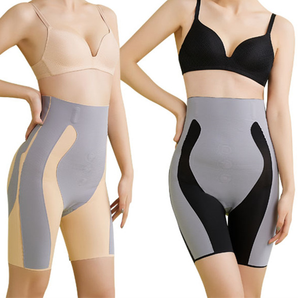 The new seamless magic magnetic levitation pants, flat-angle belly cinching pants, women's belly slimming, buttocks lifting, body shaping and belly cinching inner pants