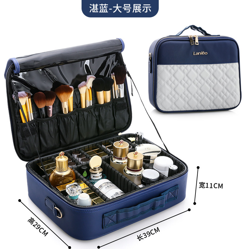 化妆包 女便携ins风超火随身专业跟妆师大容量收纳箱品小号网红