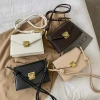 Spring and Summer new trendy and elegant bag for women, 2021 Instagram fashion single-shoulder crossbody bag, fresh solid color small square bag details Picture