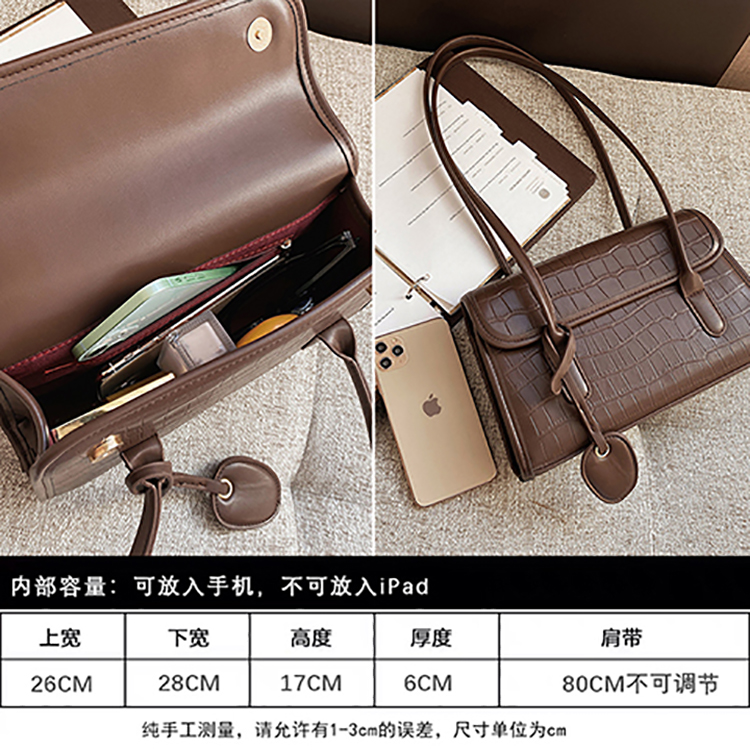 Yiding Luggage's trendy Women's Bag 9003, a new crocodile pattern fashionable single-shoulder crossbody bag Item Picture