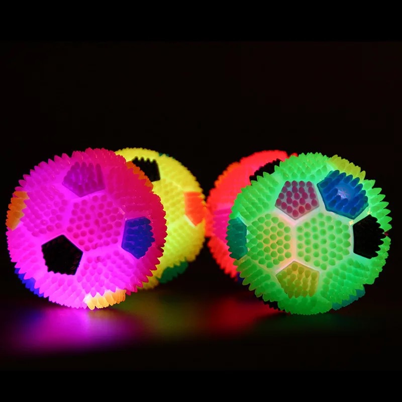 Children's toy, elastic luminous football 6.5, flashing sound, massage football, hot selling toy wholesale at night market stalls Application Scenario