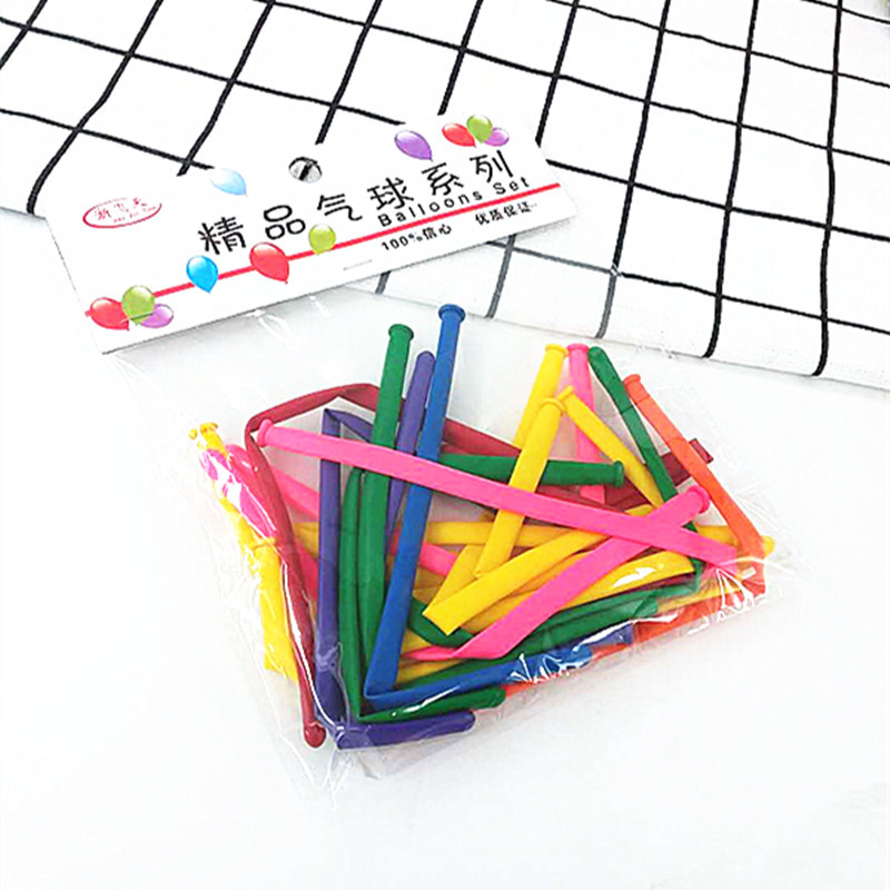 Factory direct sales of bagged magic balloons, twist balloons, eight-section gourd balloons, and pearl balloons for two yuan Specification image