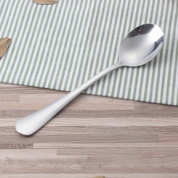 Factory wholesale 1010 series stainless steel oval spoons, soup spoons and tableware sets, customized stainless steel tableware Specification image