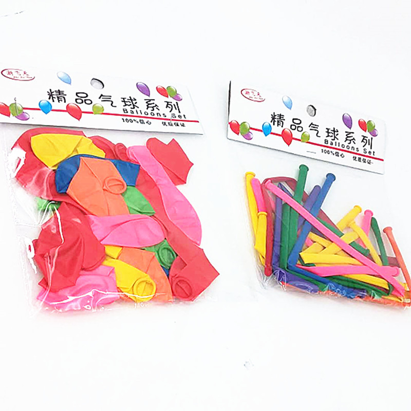 Factory direct sales of bagged magic balloons, twist balloons, eight-section gourd balloons, and pearl balloons for two yuan Item Picture