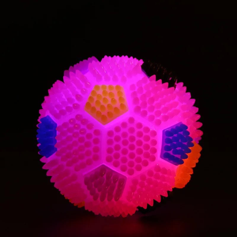 Children's toy, elastic luminous football 6.5, flashing sound, massage football, hot selling toy wholesale at night market stalls Item Picture