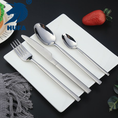 Factory wholesale 304 stainless steel Knight series tableware, knives, forks, spoons, portable tableware, Western dining knife and fork sets customization