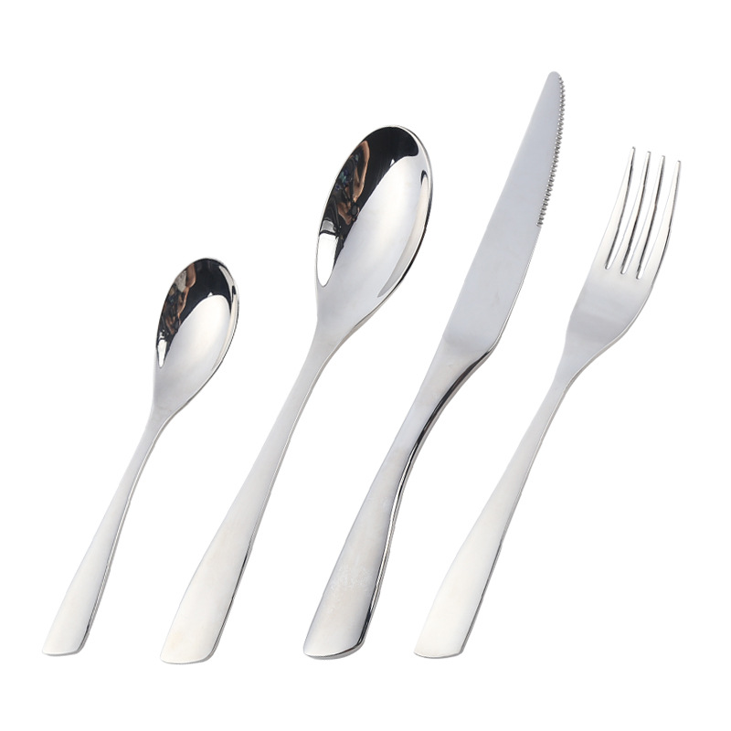 High-end hotel supplies: knives, forks, spoons, tableware, stainless steel Western knives, steak knives, four-piece set, gift customization, logo Item Picture
