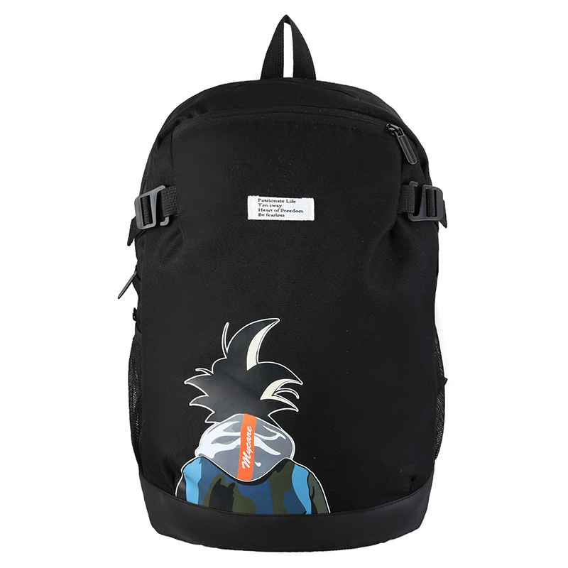 2021 Korean version fashionable couple style cartoon print cool backpack, large-capacity trendy schoolbag for junior and senior high school students Item Picture