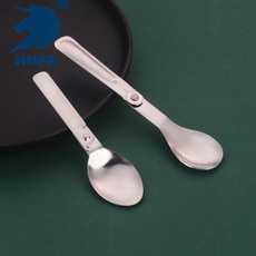 Wholesale 304 stainless steel soup spoons, creative outdoor travel spoons, portable tableware, folding spoons and spoons from the manufacturer