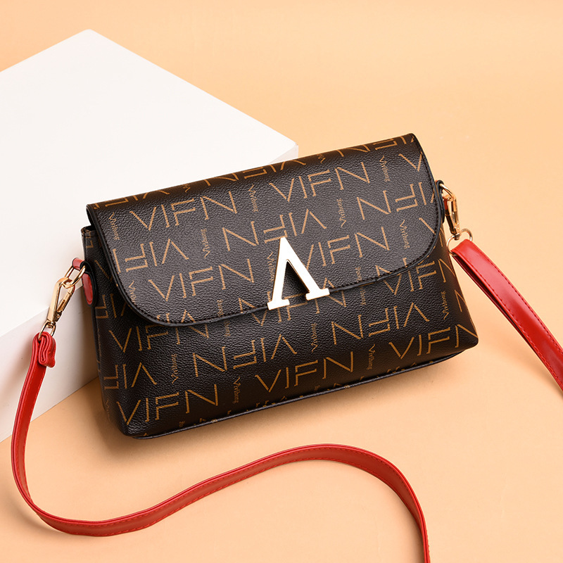 sn Soft leather women's bag, small square bag, 2021 New Korean-style fashionable middle-aged mom bag, niche single-shoulder crossbody small bag details Picture