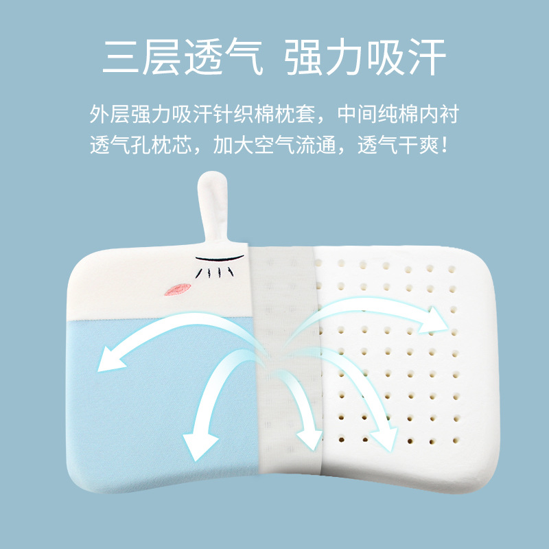 New rectangular baby-shaped pillow for 1-3 years old, detachable and washable. Customized upgraded hydrophilic cotton baby pillow Specification image