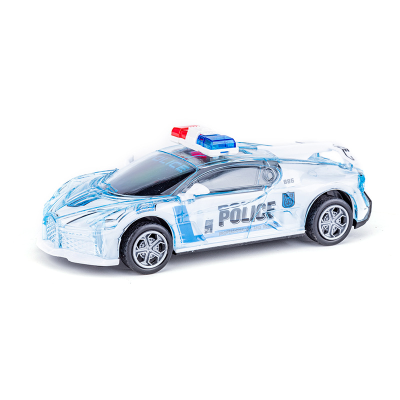 Cross-border children's toy cars, light and music inertial cars, electric sound and light police car models, and durable sports cars are selling well at street stalls Item Picture