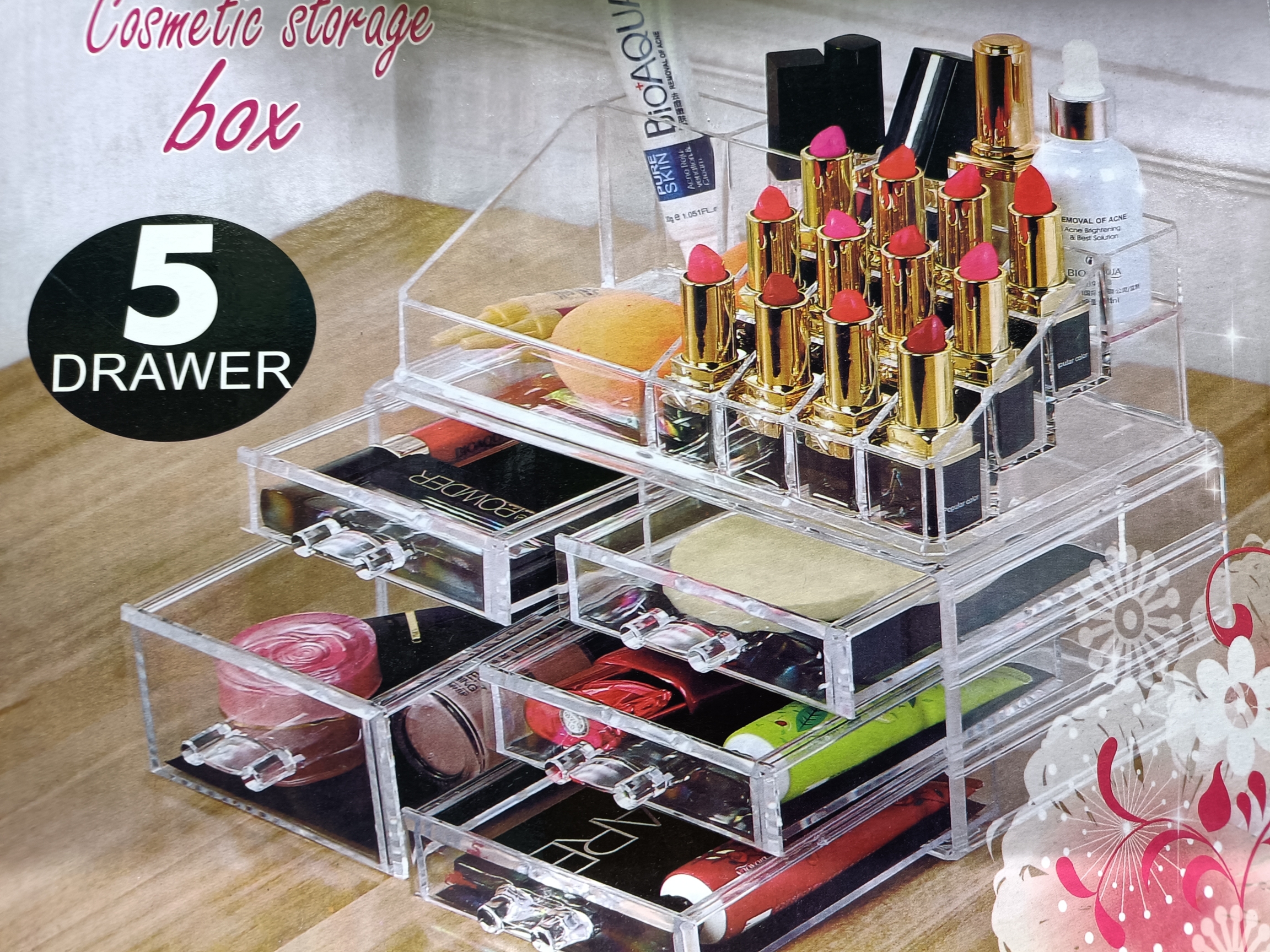 New best-selling cosmetics storage box, desktop organization box, and cosmetics display stand Application Scenario