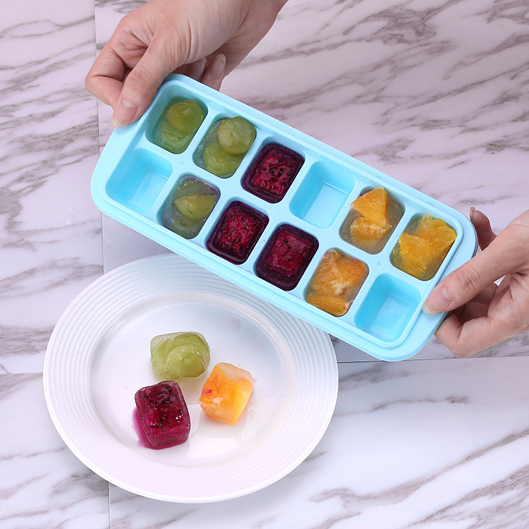 DIY ice cube cube tray with lid for ice-making box without flavor mixing, ice cube tray mold details Picture