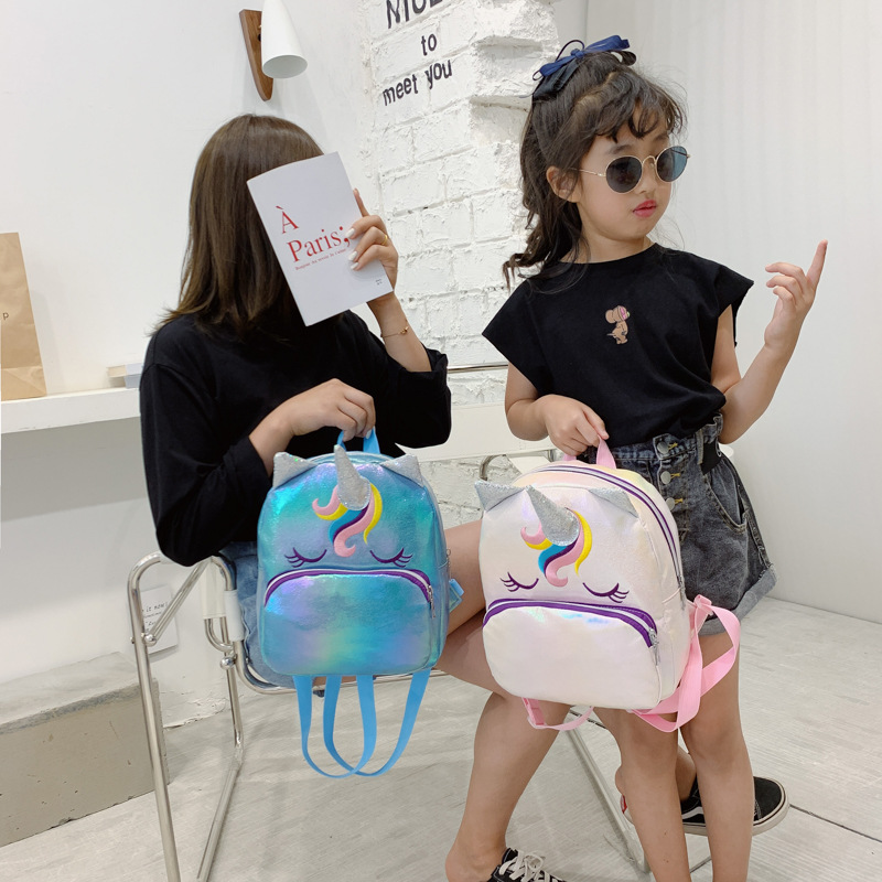 New kindergarten school bags, children's bags, shoulder bags, unicorn cartoon bags, shoulder anti-wandering children's bags, parent-child bags Application Scenario